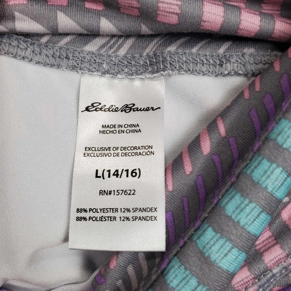 Eddie Bower Girls Leggings Gray Pastel Tribal Print Size Large 14/16 - Picture 6 of 10